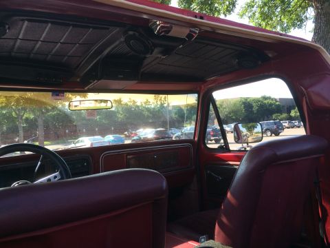 1979 Ford Bronco - It took some trimming to make it fit but it looks great overall. It's much bigger than the stock headliner. The speakers could be better an…