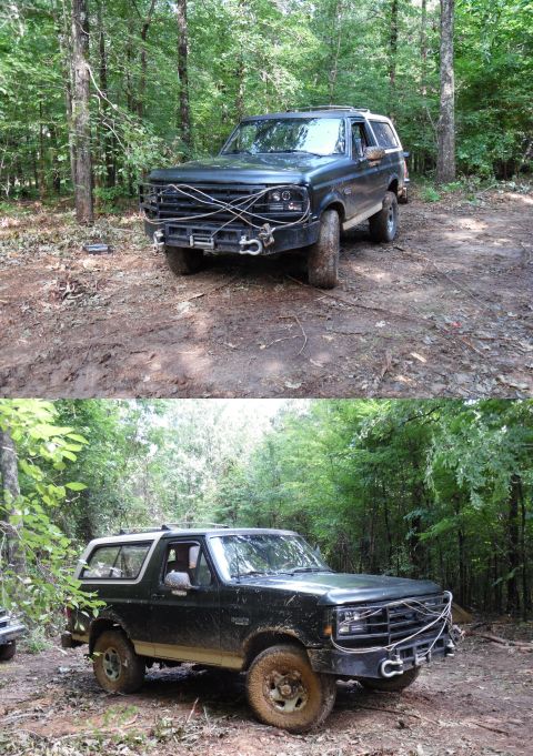 1983 Ford Bronco - Electric utility superintendent didn't want to walk the ~1/4 mile of mud, and back, so we took the Bronco. I made it through what I thought…