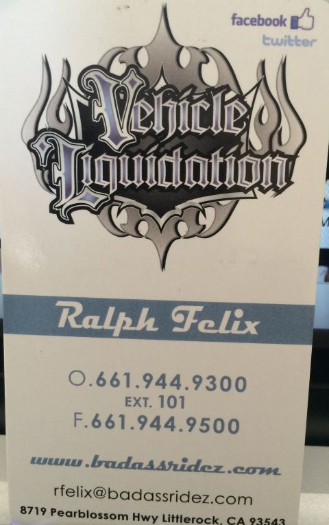 1968 Ford Mustang - Dealer business card, not a vehicle technical document.