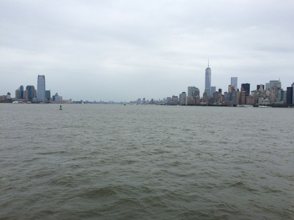 Lower Manhattan and New Jersey skyline seen from the water