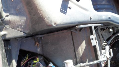 1972 Ford Ranchero - Detail shot of engine bay components, including wiring and mounting hardware.