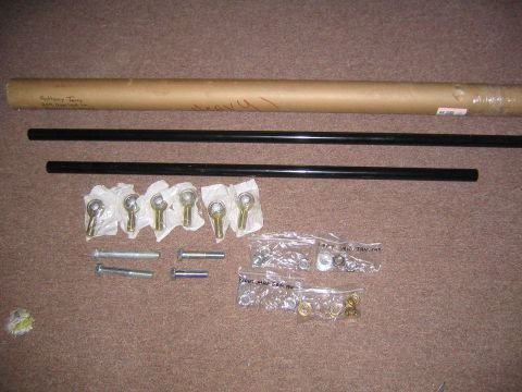 1978 Ford Bronco - Tie rod weighs about 11 lbs, drag link about 9lbs. Plus some misc hardware: heims, washers, jam nuts, etc.