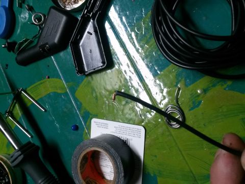 1996 Ford Bronco - only strip a small amount of insulation. then bend it 90*