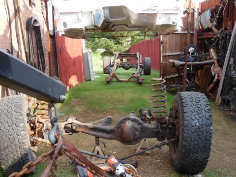 1993 Ford Bronco - I've had all the bolts loose enough to do this for a while, but I wasn't sure everything else was ready until now. I rickshawed the frame &…