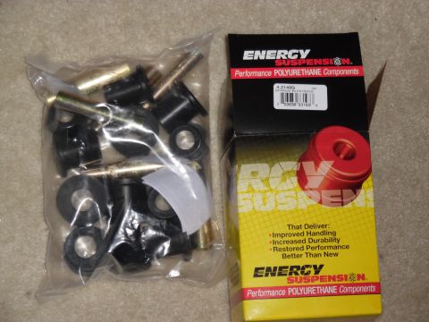 1993 Ford Bronco - This black Energy Polyurethane kit (4.2140G) contains the bushings for shackles that originally had molded-in bushings. There's a slightly…