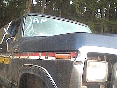 1978 Ford Bronco - fender and grille shell caught it a little also