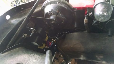 1979 Ford F-150 - Wiring harness for headlight relays, showing connectors and relays.