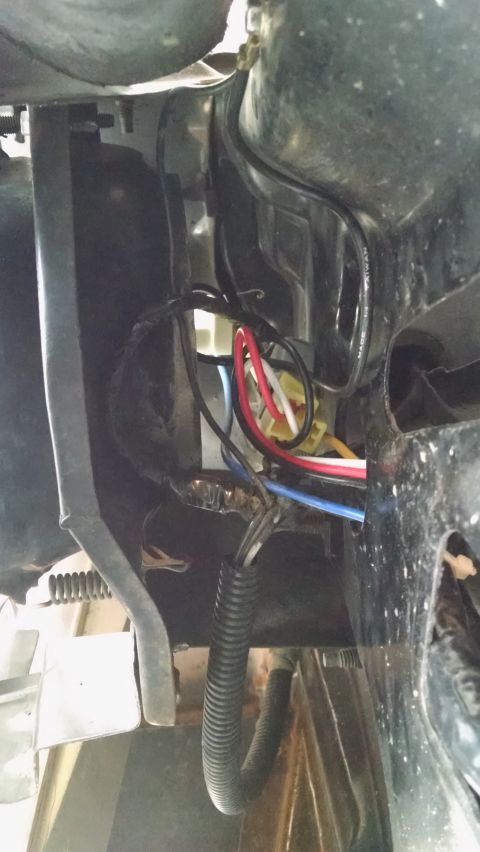 1979 Ford F-150 - Wiring harness and relays are visible in this close-up view.