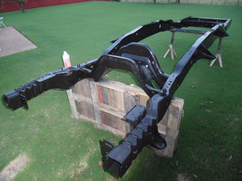 1993 Ford Bronco - This full layer of RustOleum Rubberized Undercoating (593236) will hold up much better than the patchwork applied at the factory. It has be…