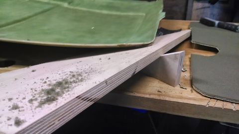 1992 Ford Bronco - Made a bit of a sloped surface to cut against so I'm not manipulating the piece around.