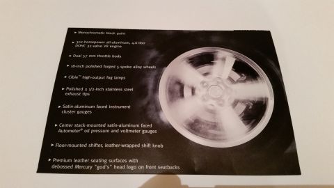 2003 Mercury Marauder - 2003 two-sided interest card. *SOLD*