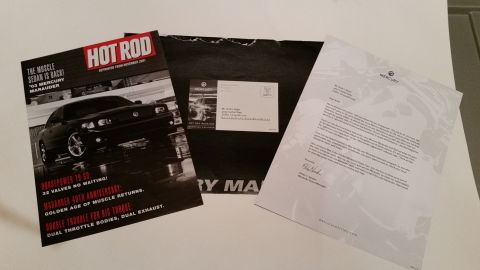 2003 Mercury Marauder - Marauder Hot Rod magazine, letter, and envelope sent to prospective Marauder owners in 2002. *SOLD*
