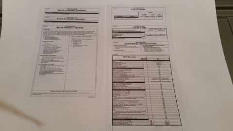 2003 Mercury Marauder - 2003 Dealer Marauder specifications sheets. Seven pages. *SOLD*