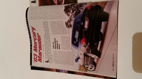 2003 Mercury Marauder - Hot Rod magazine featuring an article on the Marauder's return.