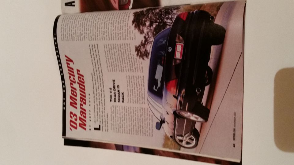 Hot Rod magazine featuring an article on the Marauder's return.