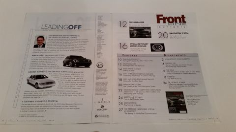 2003 Mercury Marauder - Super-rare 2003 Mint Lincoln/Mercury FrontLine Magazine for dealerships introducing and spotlighting the "new" Marauder. *SOLD*