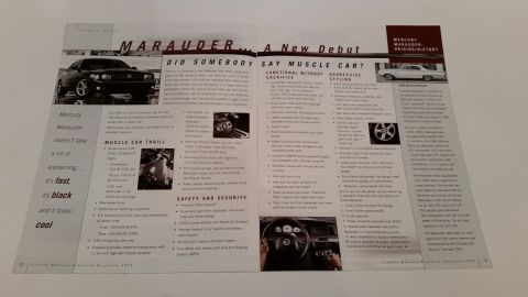 2003 Mercury Marauder - Super-rare 2003 Mint Lincoln/Mercury FrontLine Magazine for dealerships introducing and spotlighting the "new" Marauder. *SOLD*