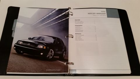 2003 Mercury Marauder - 2003 AND 2004 dealer-only Marauder specifications binder. 2004 section pictured. *SOLD*