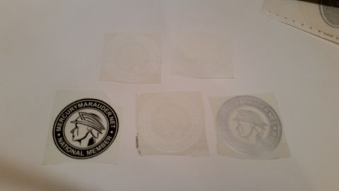 2003 Mercury Marauder - MercuryMarauder.net decals. One black, one silver, and the rest white. $5 each