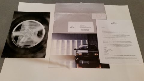 2003 Mercury Marauder - Marauder poster and 2003 brochure including original Mercury-embossed envelope sent to prospective Marauder owners. Also includes a letter…