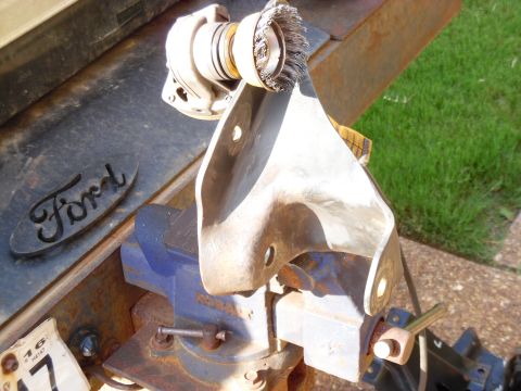 1993 Ford Bronco - A sandblaster would be better for finishing this, but it doesn't break up this paint well enough to do this part of the job. And my blaster…