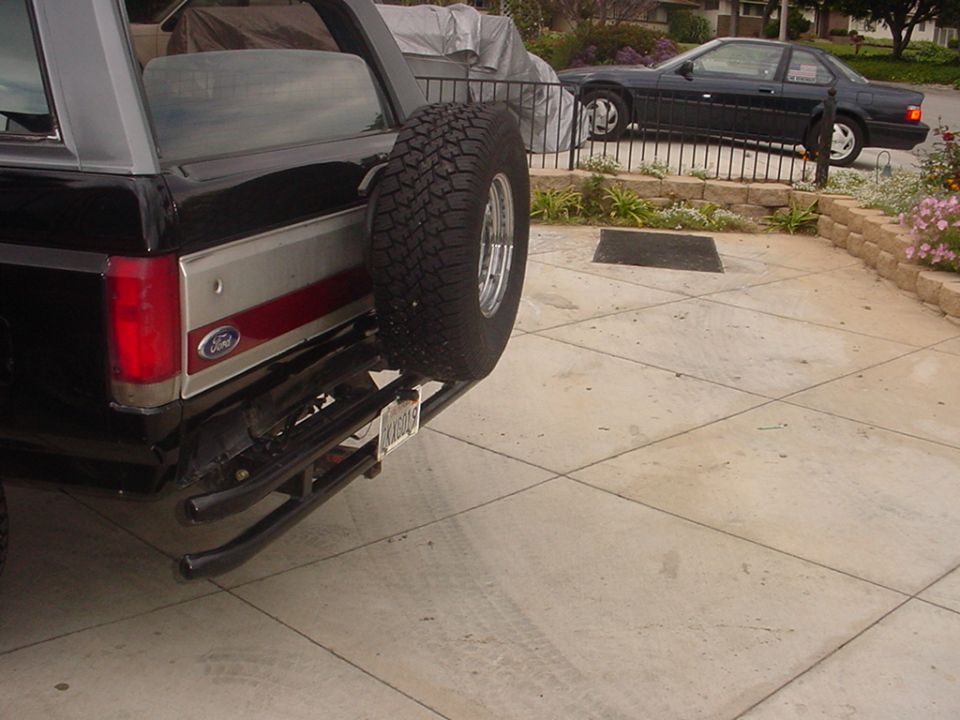 This bumper is awful and ugly I know, but it's really strong and doesnt' scoop up mud like the stock one.