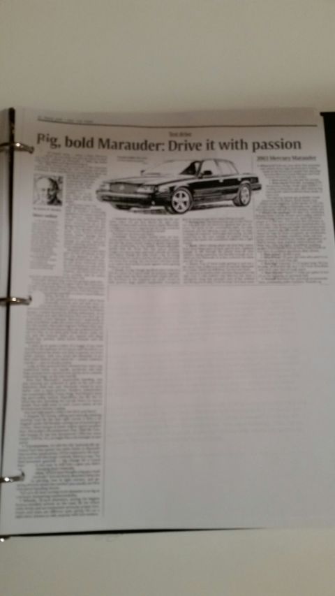2003 Mercury Marauder - More pics of the Marauder Media Binder.