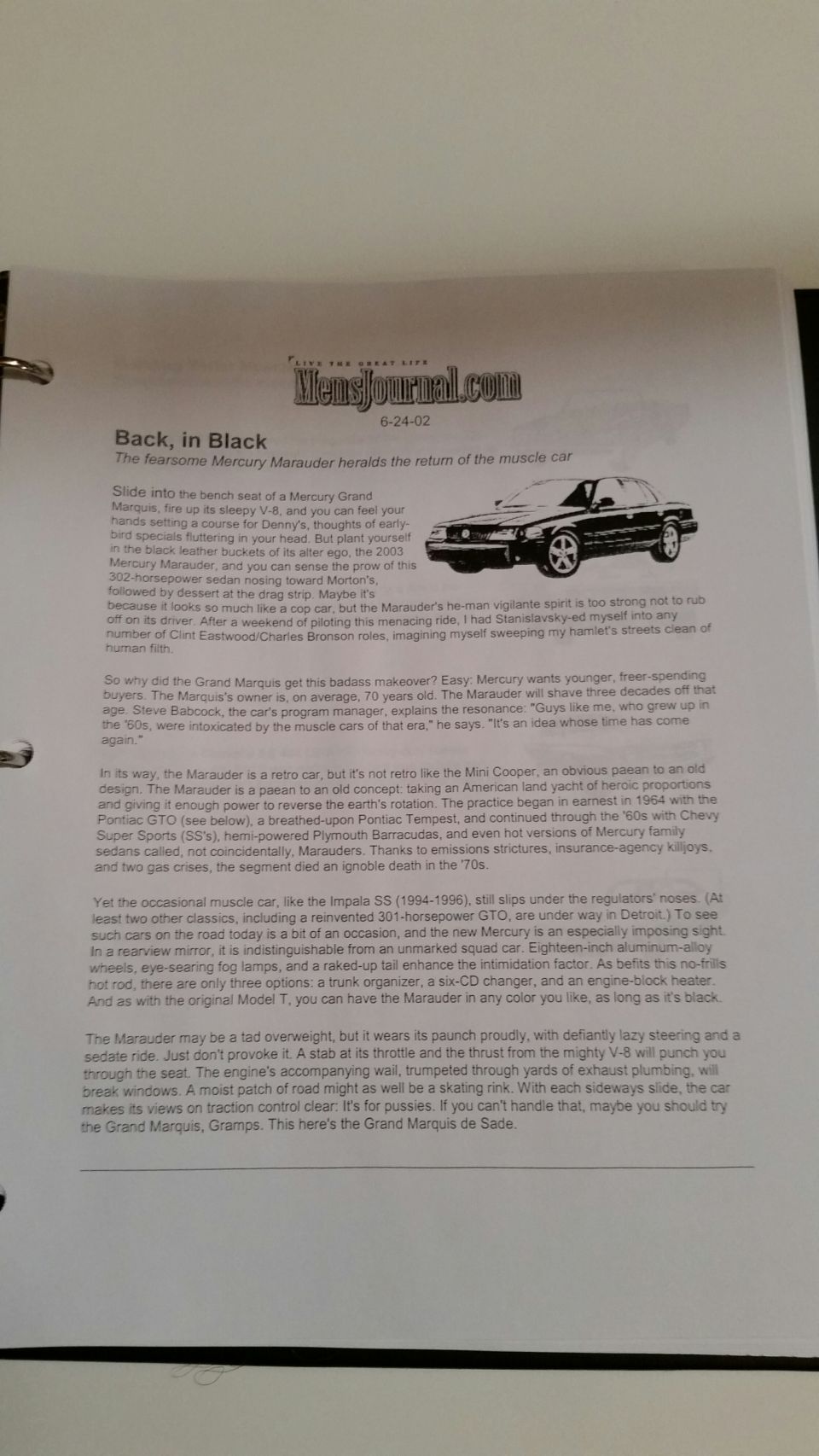 More pics of the Marauder Media Binder.