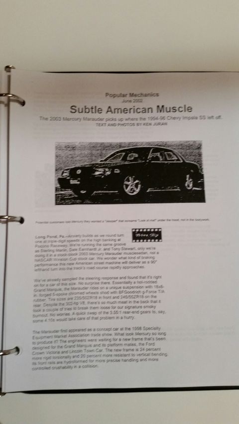 2003 Mercury Marauder - More pics of the Marauder Media Binder.