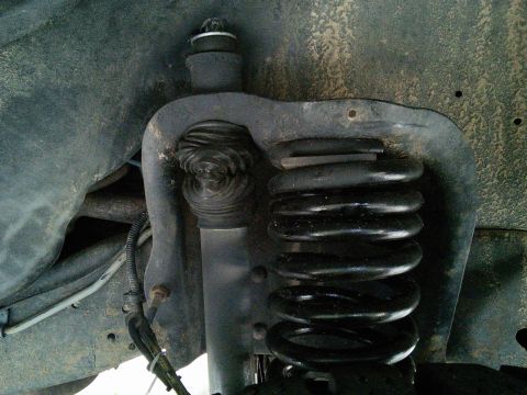 1996 Ford Bronco - f250 superduty bilstien shocks next to deaver 4" coil
