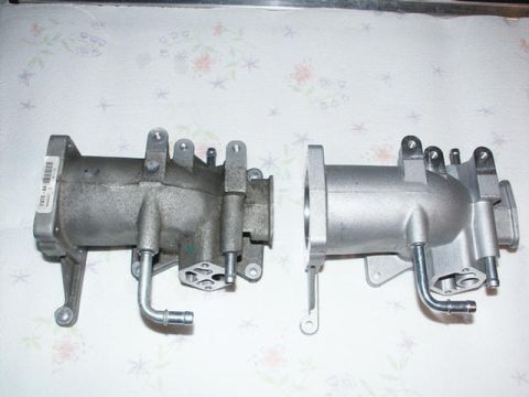 2001 Mercury Grand Marquis - Comparison of a used intake manifold next to a cleaned and refurbished one.