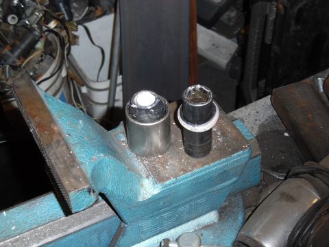 1993 Ford Bronco - It may take some effort to get the driving socket out of the shock eye, and the bushing out of the receiving socket. On bushings so equippe…