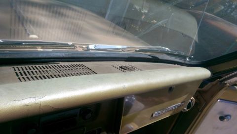 1968 Chevrolet C/K Pickup - Interior view of a 1968 Chevrolet C/K Pickup dashboard, showing wear and tear.
