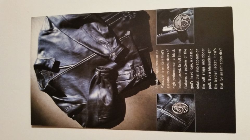 Small ad for the Marauder leather jacket.

$20
