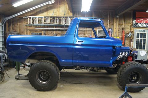 1979 Ford Bronco - Still a lot to do but what a huge step. Any body want to buy a body dolly? email me.