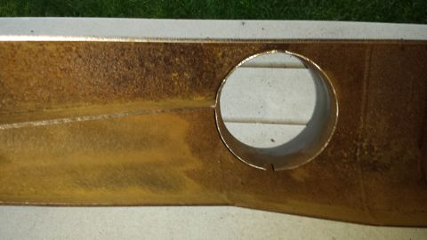 1996 Ford Bronco - Top of brace is prior to treatment, bottom is after, Cleaned up pretty good.