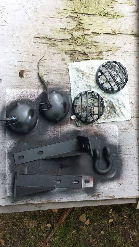 1996 Ford Bronco - brackets etc all cleaned up and painted