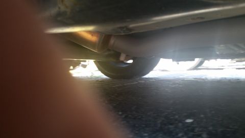 2001 Ford Crown Victoria - Photo of a vehicle undercarriage, not a technical document.