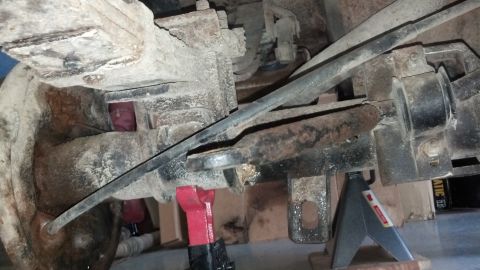1996 Ford Bronco - Shock and sway bar link rod removed - both sides.
