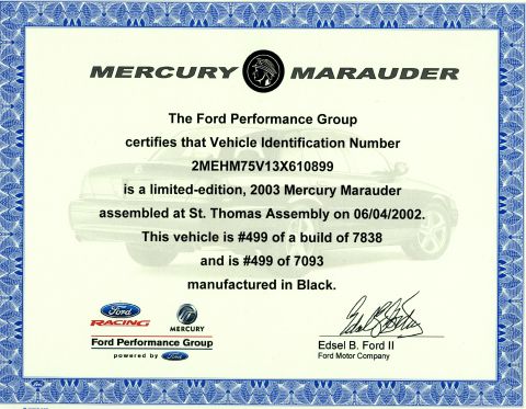 2003 Mercury Marauder “Eurorauder”