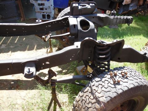 1993 Ford Bronco - Keeping the TTB on these jack stands made reinstalling it MUCH easier than the last one I did, but I still had to use a bottle jack & ratch…