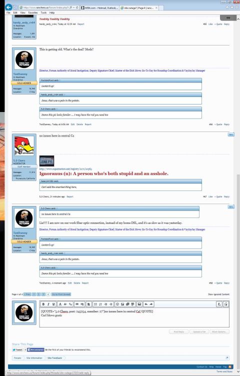 1971 Ford Ranchero - A screenshot of a web forum thread discussing a vehicle, with the registry label indicating a 1971 Ford Ranchero.