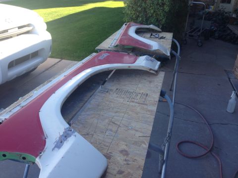 1978 Ford Bronco - Both front fenders being worked on February 24 2015