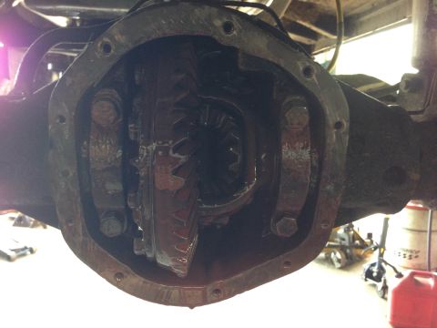 1979 Ford Bronco - The differential housing is open, revealing the internal gears and components.