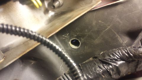 1996 Ford Bronco - Found this little hole to get through the firewall for switch wiring