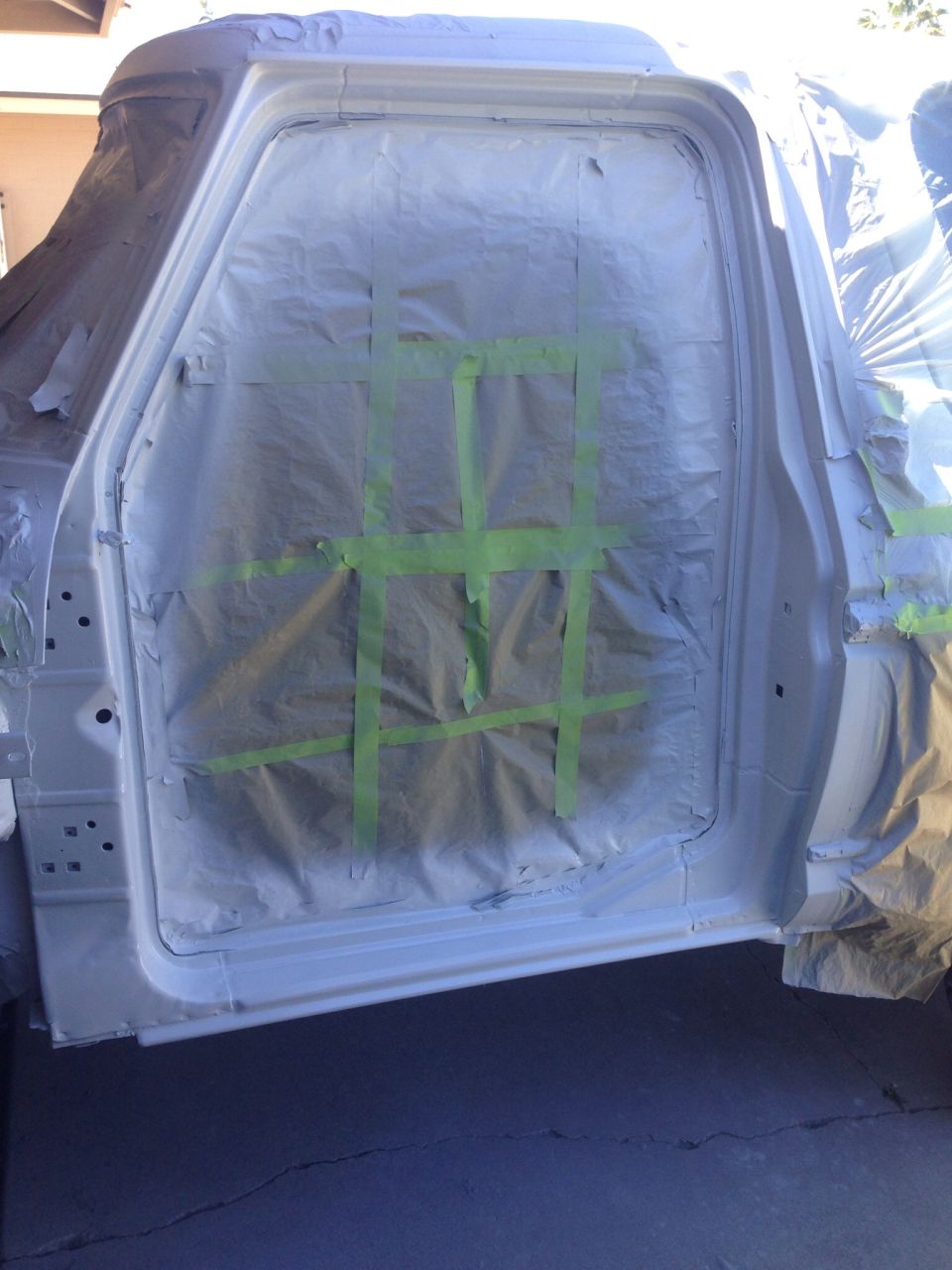 Door jambs painted with chromabase and cleared March 15 2015