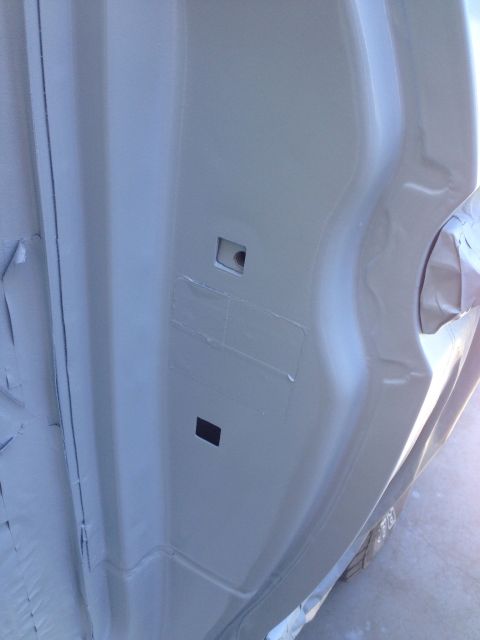 1978 Ford Bronco - Close up of door jamb driver side with chromabase and cleared March 15 2015