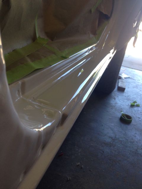 1978 Ford Bronco - Wasn't happy with the door jambs , so I buffed them out March 21 2015