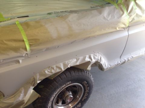 1978 Ford Bronco - Masked and ready for paint April 7 2015