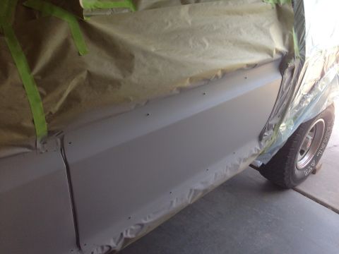 1978 Ford Bronco - Masked and ready to paint April 7 2015